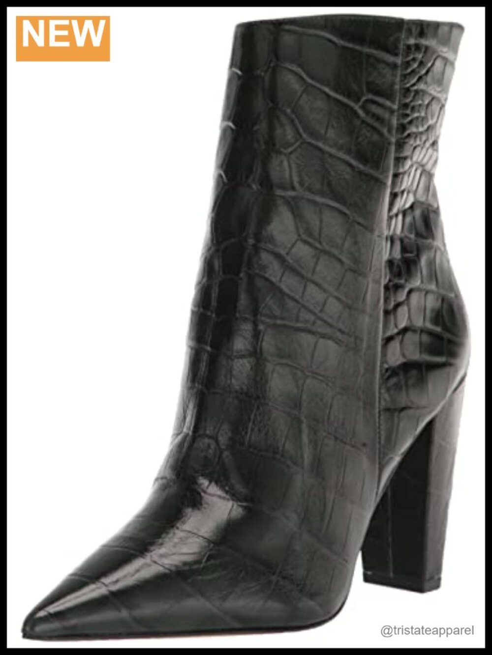 Vince Camuto Membidi Ankle Bootie Pointed Toe Zip Closure Leather